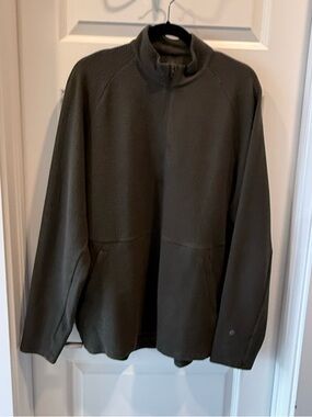 Lululemon Textured Half-Zip Pullover Jacket – Olive Green XL